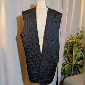 Burberry Vest Liner Black Red Trench Coat Lining Buttons Size 50 XXL